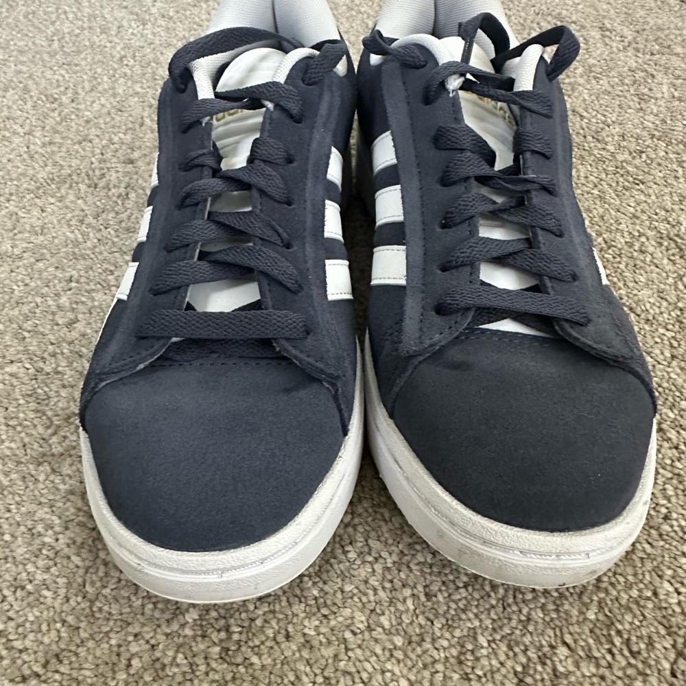 Adidas Navy and White Cloudfoam Sneaker - Picture 1 of 6